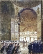 Wedding of Prince Achille Murat (1847-1895), to the Georgian Princess Salome Dadiani, 1869, France,