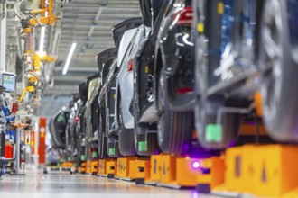 Electric car production in the assembly halls of VW in Zwickau, Zwickau, Saxony, Germany