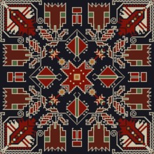 Traditional Bulgarian embroidery vector pattern