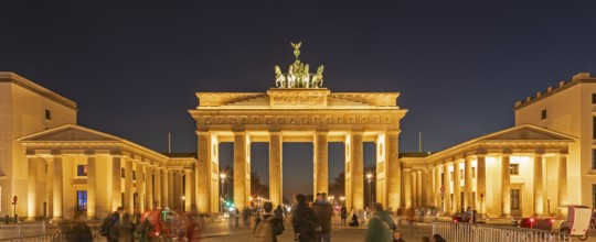 Illuminated Brandenburg Tor, Blue Hour, Berlin, Germany
