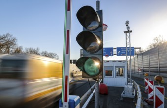 Recklinghausen, North Rhine-Westphalia, Germany - Barrier system on the A43 due to dilapidated