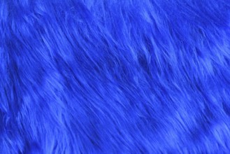 Close up of blue synthetic fake fur