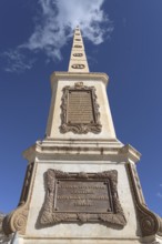 Monument to freedom fighters, column, Monumento a Torrijos, Plaza de la Merced, Malaga, Spain