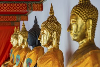 Historic Buddha statues at Wat Pho Temple, head, face, Buddhism, religion, world religion,
