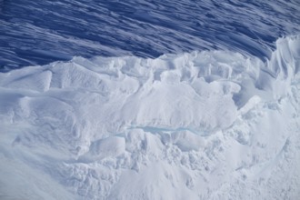 Close-up of a snow cornice, Gemmi Pass, Plattenhörner, Leukerbad, Leuk, Valais, Switzerland