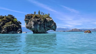 Capillas de Marmol in Lago General Carrera in Patagonia on the Carretera austral, Patagonia, Chile