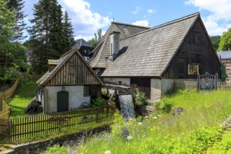 Technical Museum Frohnauer Hammer, exterior view of the forge, Annaberg-Buchholz, Erzgebirge,