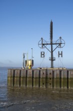 Wind semaphore on the Weser, Havenwelten, Bremerhaven, Bremen, Germany