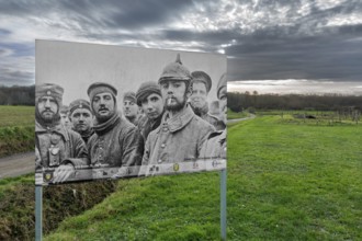 Historic photograph of Christmas Truce, unofficial ceasefire along the First World War Western