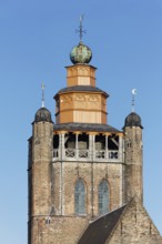 Tower of the 15th century Jerusalem Church, Adornesdomain, Sint-Anna neighbourhood, Bruges, West