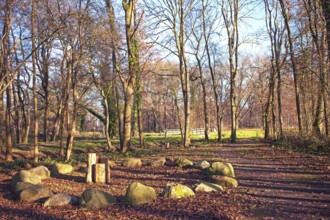 Natural monuments, stone circle, Smeerling, Onstwedde, Groningen, Netherlands