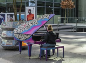 Colourful Piano, Das Center am Potsdamer Platz, Berlin, Germany