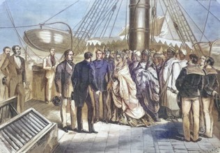 Zombe-Fatoum (1836-1878), Queen of Moheli in the Comoros, on her visit to Marseille, 1869, France,