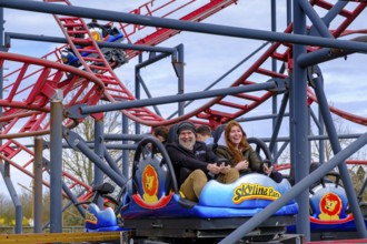 Roller coaster, amusement park, Skyline Park, Bad Wörishofen, Allgäu, Bavaria, Germany