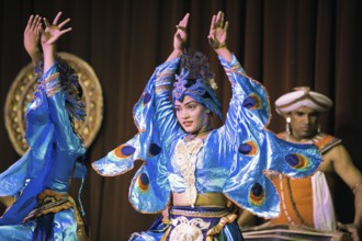 Sri Lankan dancers performing a traditional dance, Young Men's Buddhist Association, Kandy, Central