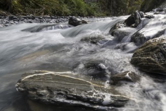 The waters of the Tamina splash through the narrow Tamina Gorge between Bad Pfäfers and Bad Ragaz,