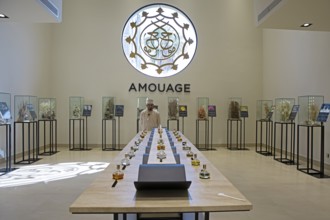 Showroom in the royal perfume factory Amouage, Muscat, Oman