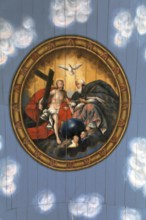 Ceiling painting, Cathedral of the Rhön, Protestant church, Helmershausen, municipality of