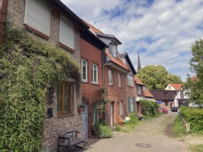 Residential street Lüneburg, Lower Saxony, Hanseatic city, metropolitan region, city, brick,