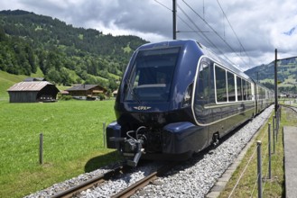 Golden Pass Express passenger train, GPX, Saanen, Switzerland