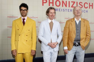 Richard Ayoade, Wes Anderson and Bill Murray at the Berlin premiere of THE PHOENIC MASTER STORY at