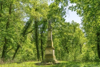 Victoria Monument, angel statue perforated by bullets during the Second World War in the park of