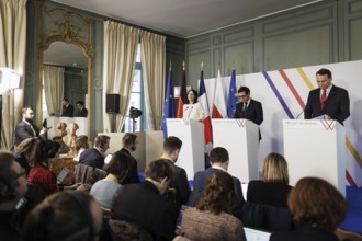 Annalena Bärbock (Alliance 90/The Greens), Federal Foreign Minister, Stephane Sejourne, Minister