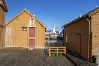 Old wooden houses in Vardø, Varanger, Finnmark, Norway