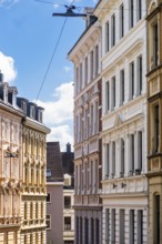 Street with old buildings from the Wilhelminian era in Wuppertal, Germany