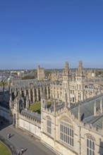 All Souls College, view from the tower of the University Church of St Mary the Virgin, Oxford,