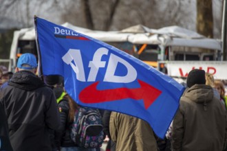 Aschaffenburg: Demo against left-wing agitation and violence***Flag of the AfD