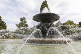 Fountain Still Waters by Robert Diez on Albertplatz, Dresden, Saxony, Germany