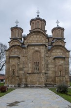 Gracanica Monastery, cross-domed church with five domes, UNESCO World Heritage Site, Gracanica,