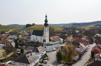Drone photography, location photography, Waldzell, Innviertel Upper Austria, Austria
