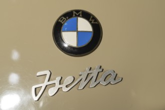 Logotype of the BMW Isetta Moto Coupe, Germany, 1955, PS.SPEICHER Museum, Einbeck, Lower Saxony