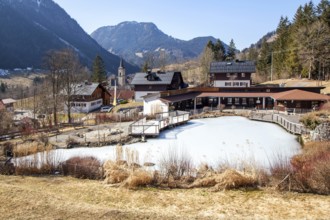 Spa and Kneipp garden, Prinze Gumpe, Hinterstein, Bad Hindelang, Oberallgäu, Allgäu, Bavaria,