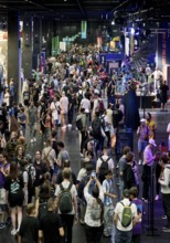 Crowds of visitors at Gamescom, the world's largest trade fair for computer games and consumer