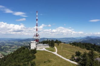 Drone image, Gaisberg transmitter on the Gaisberspitze, Gaisberg, Salzburg, Austria