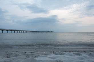 Prerow pier at dawn, Prerow, Mecklenburg-Vorpommern, Germany