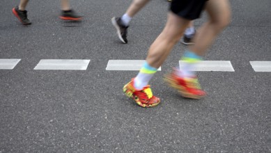 Athletics, running, runners, marathon, asphalt, Stuttgart Run 2024, Stuttgart, Baden-Württemberg,