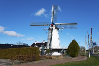 Mill, grain mill, Olle Widde, Old White, Ten Post, Groningen, Netherlands