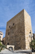 Romanesque fortress building Torre del Pretori o Castell del Rei in Tarragona, Spain