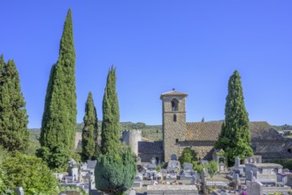 Church and cemetery of Villerouge-Termenès, Département Aude, France