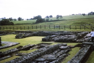 Vindolanda, visit of the Archaeological Society at Hadrian's Wall, Northumberland, England, UK 1969