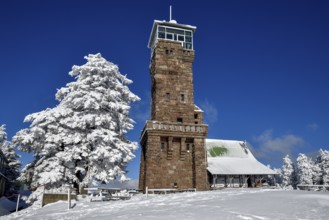 Hornisgrinde tower at the summit of the Hornisgrinde, with 1164 meters highest mountain of the
