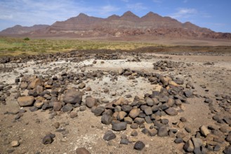 Huab Dry River, Kunene Region, Stone Settlements, Namibia