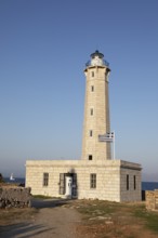 Octagonal lighthouse on the small island of Kranai in the evening light, Gythio or Gythion on the
