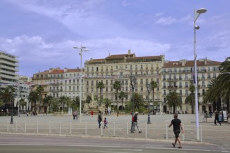 Pedestrians at Place de la liberte, Liberty Square, Toulon, Var, Provence, France