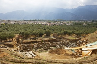 Sparta, ancient ruins, archaeological site, behind the city of Sparta, Laconia, Peloponnese, Greece