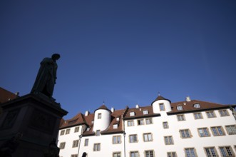 Schiller Monument to Friedrich Schiller, Old Chancellery, Schillerplatz, Old Town, Stuttgart,